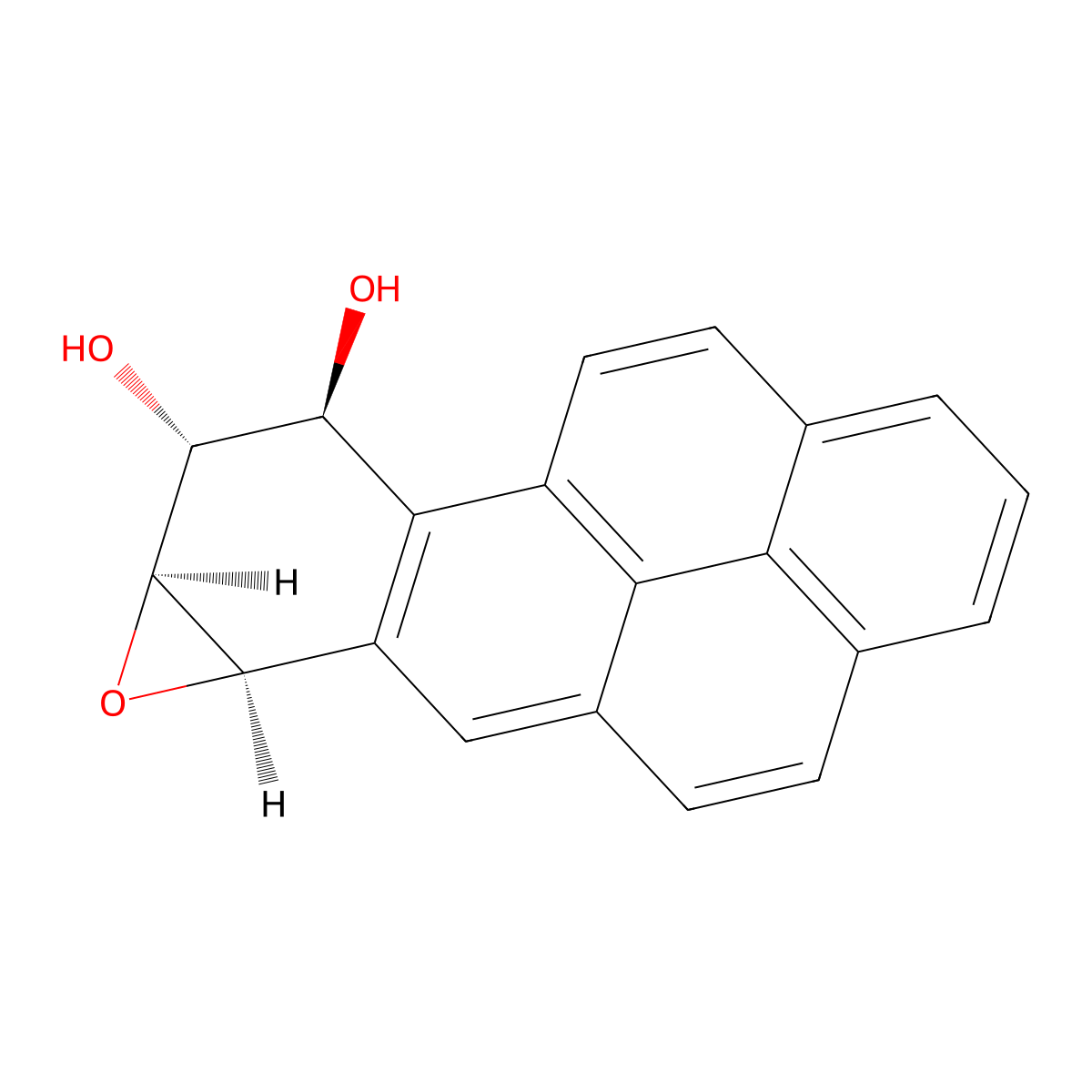 (+/-)-Benzo(a)pyrene-9,10-diol-7,8-epoxide,syn molecular structure, CAS 58116-22-6