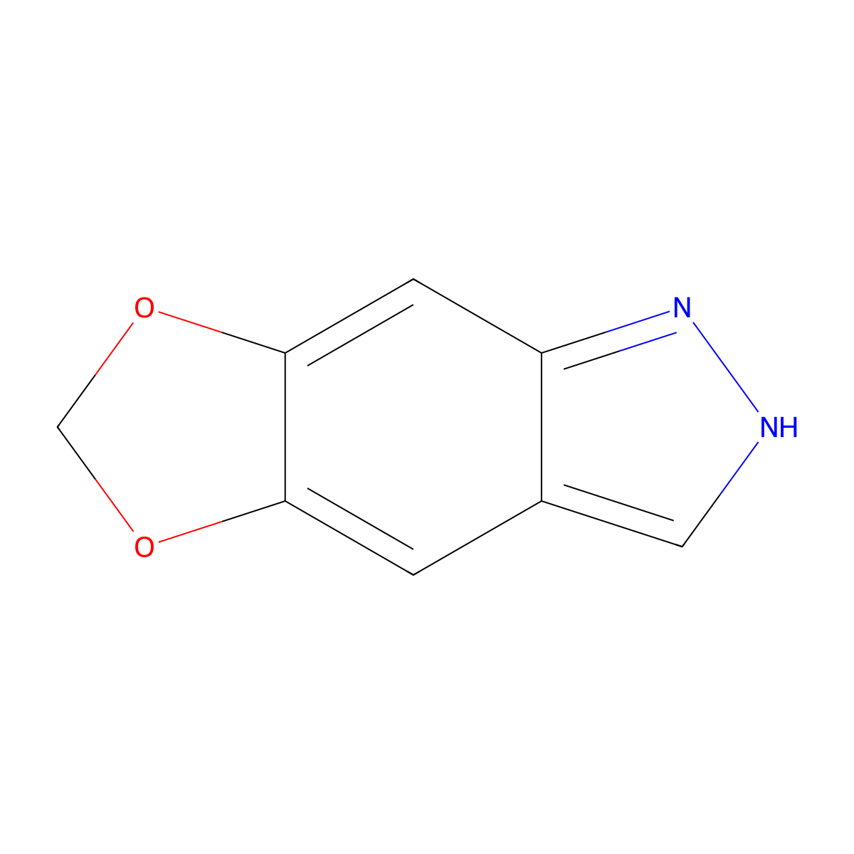 1H-[1,3]Dioxolo[4,5-F]indazole molecular structure, CAS 58118-19-7