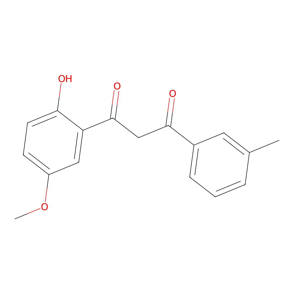 1-(2-Hydroxy-5-methoxyphenyl)-3-(3-methylphenyl)propane-1,3-dione molecular structure, CAS 5812-12-4