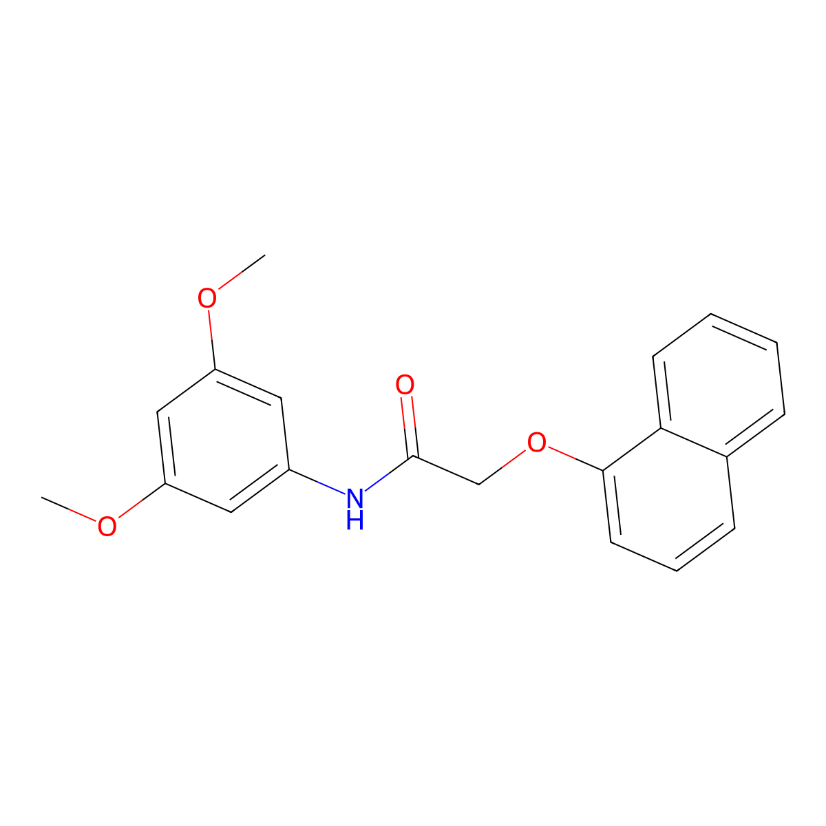 N-(3,5-dimethoxyphenyl)-2-naphthalen-1-yloxyacetamide molecular structure, CAS 5812-95-3