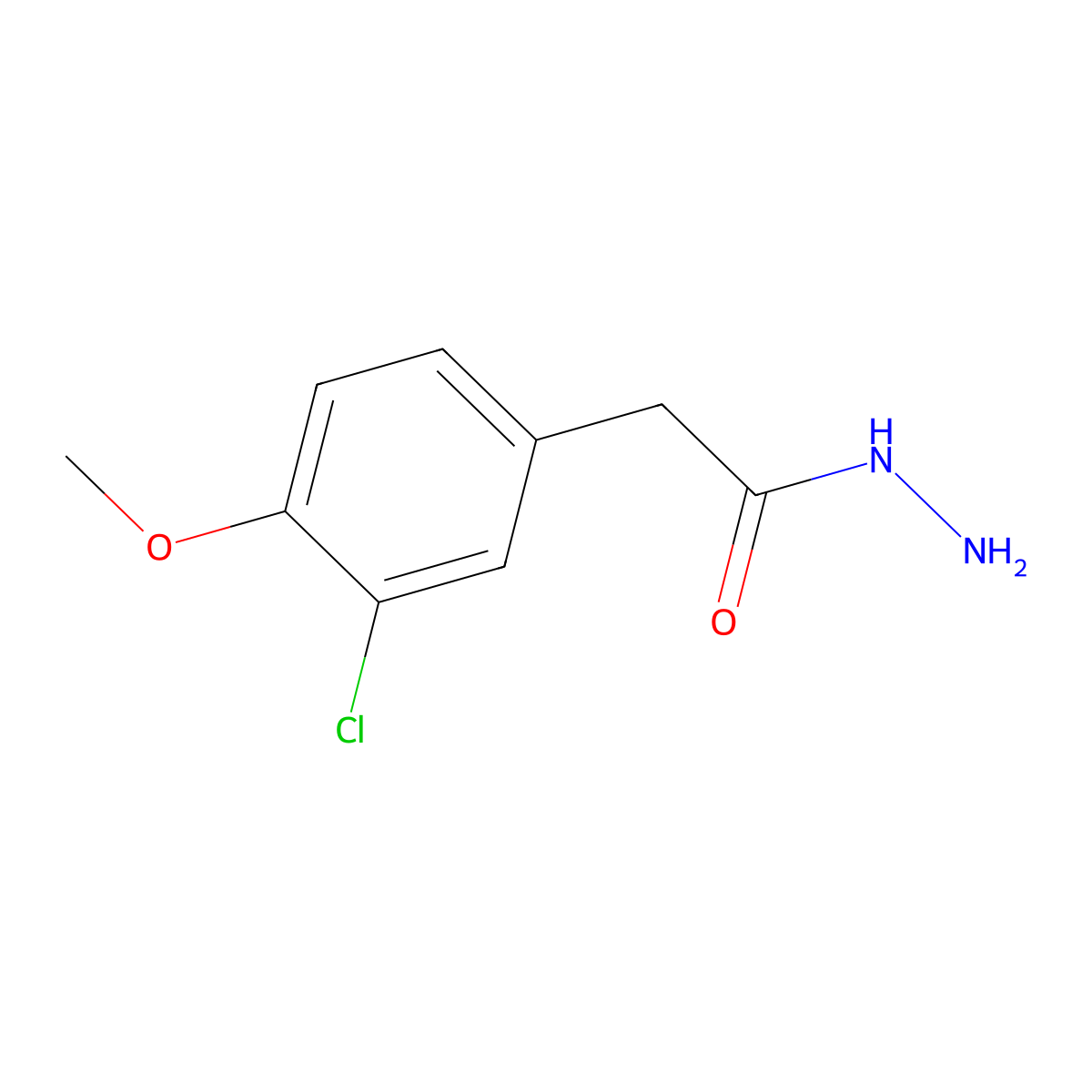 2-(3-Chloro-4-methoxyphenyl)acetohydrazide molecular structure, CAS 58120-91-5