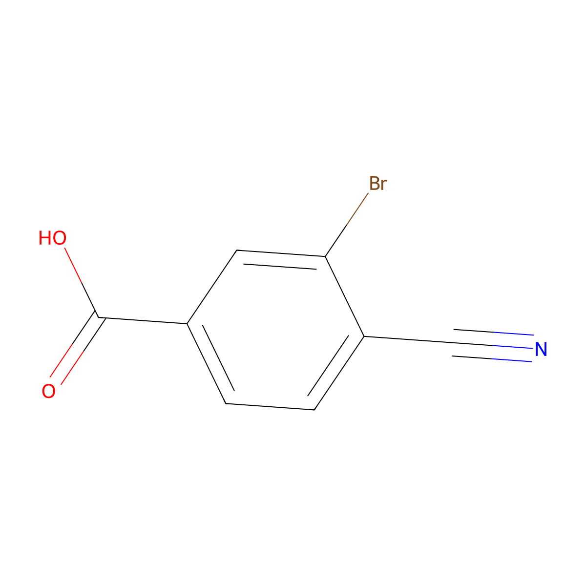 3-Bromo-4-cyanobenzoic acid molecular structure, CAS 581213-69-6