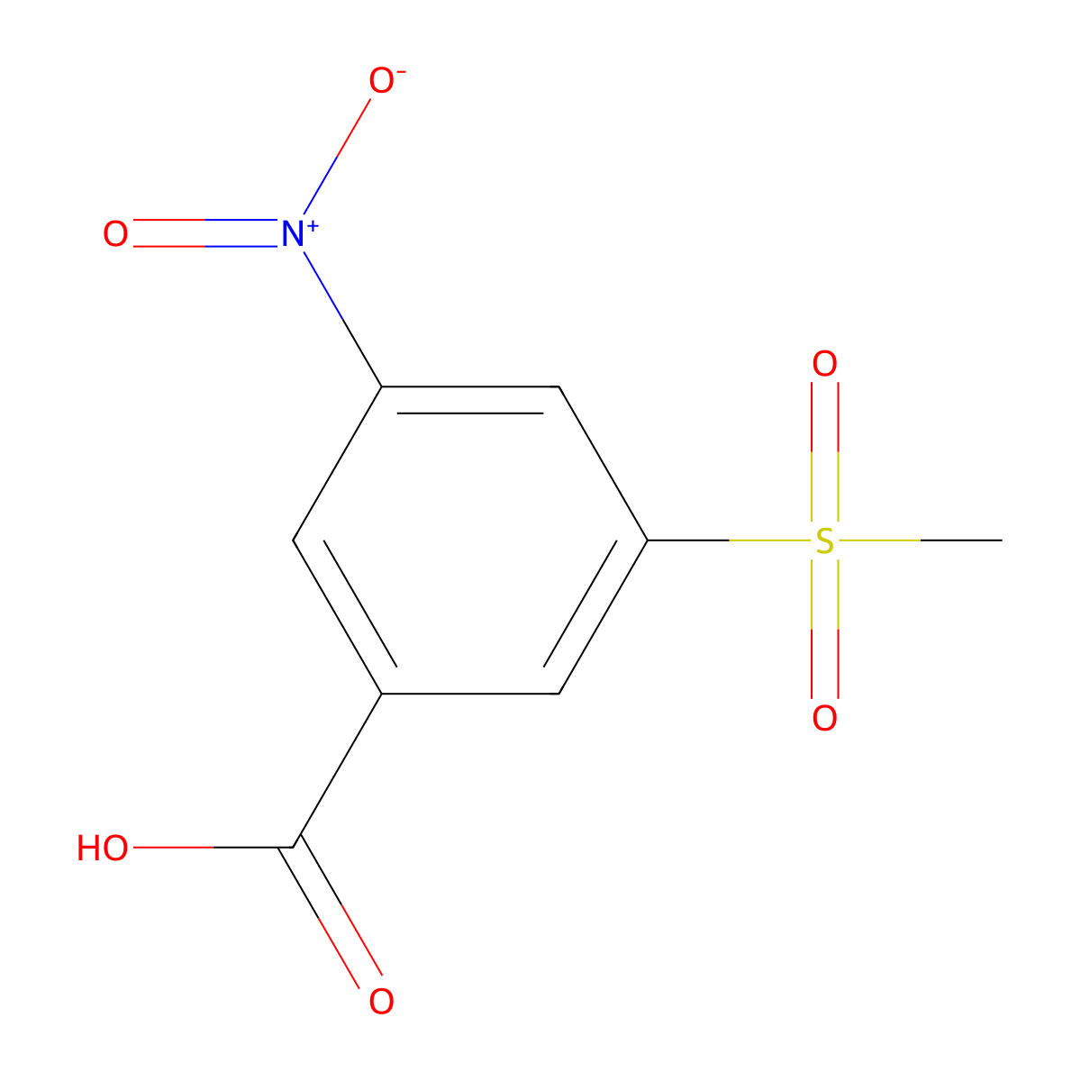 3-Methanesulfonyl-5-nitrobenzoic acid molecular structure, CAS 58123-66-3