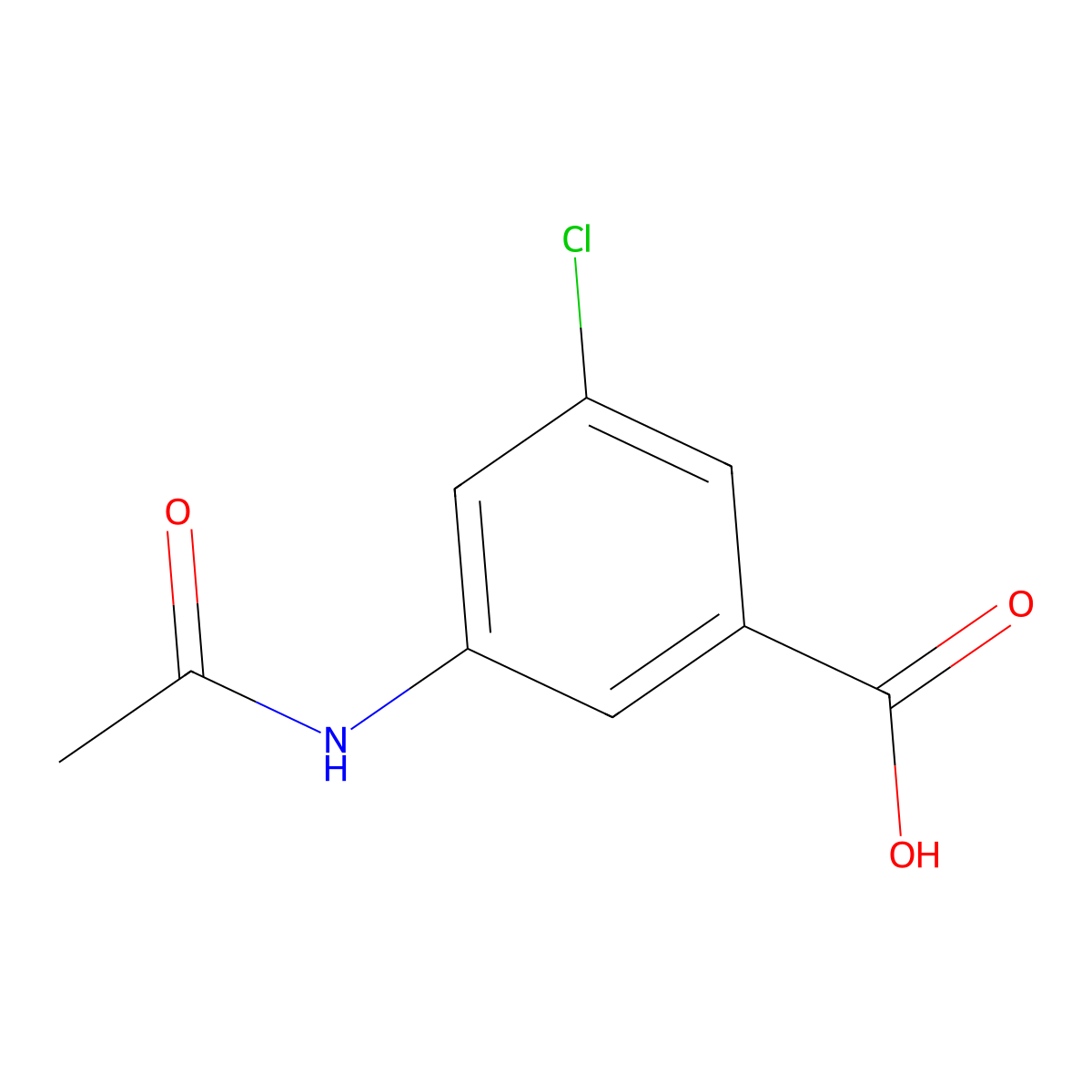 3-Acetamido-5-chlorobenzoic acid molecular structure, CAS 58123-67-4