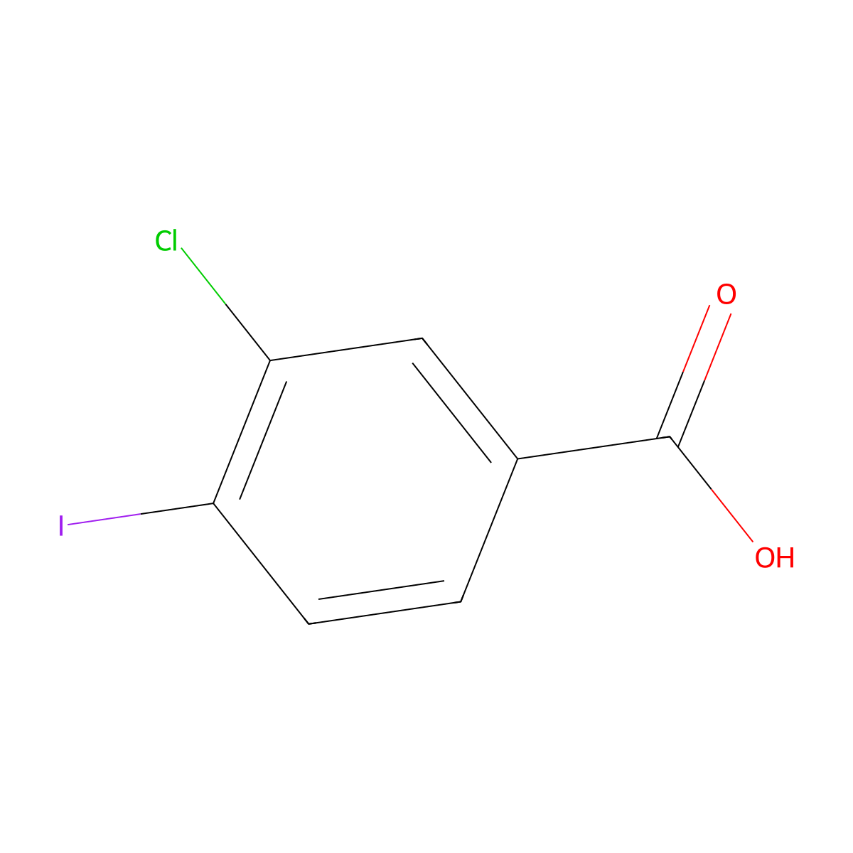 3-Chloro-4-iodobenzoic acid molecular structure, CAS 58123-72-1