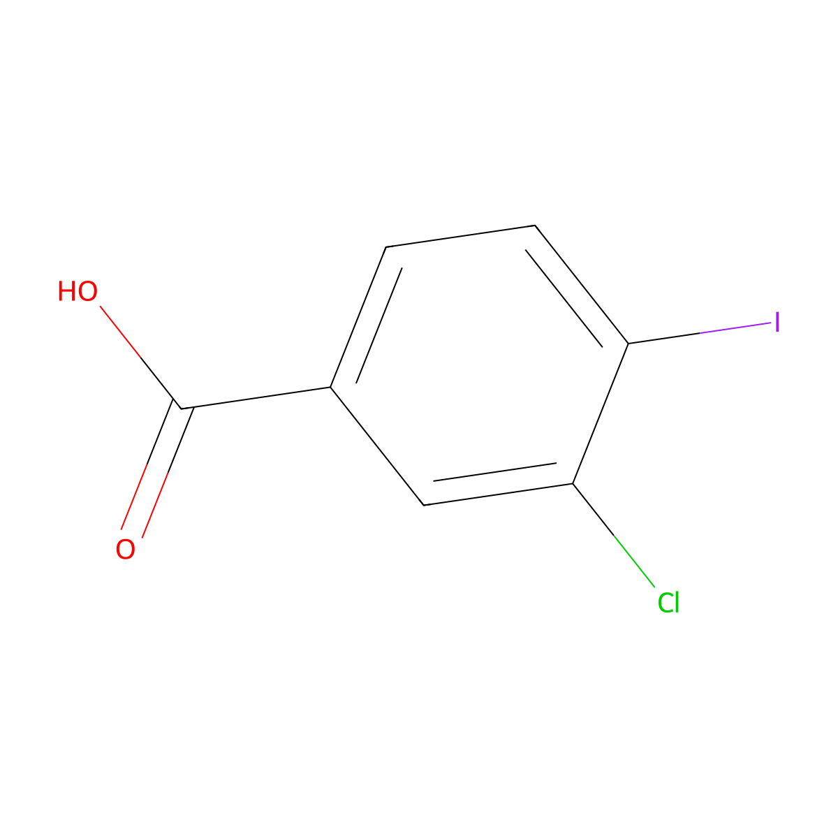 3-Chloro-4-iodobenzoic acid molecular structure, CAS 58123-72-1