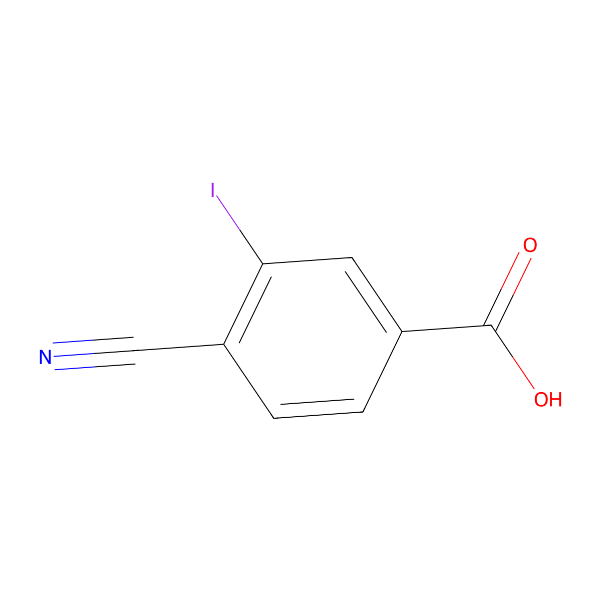 4-cyano-3-iodoBenzoic acid molecular structure, CAS 58123-75-4