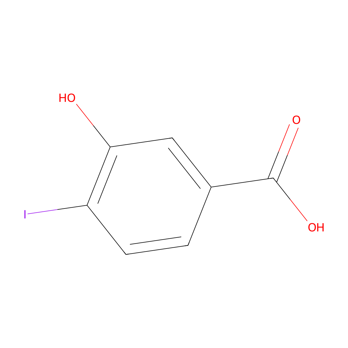 3-Hydroxy-4-iodobenzoic acid molecular structure, CAS 58123-77-6