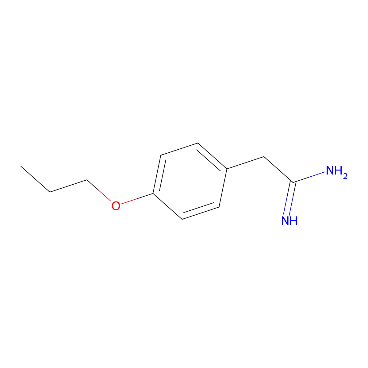 4-Propoxybenzeneethanimidamide molecular structure, CAS 58125-03-4