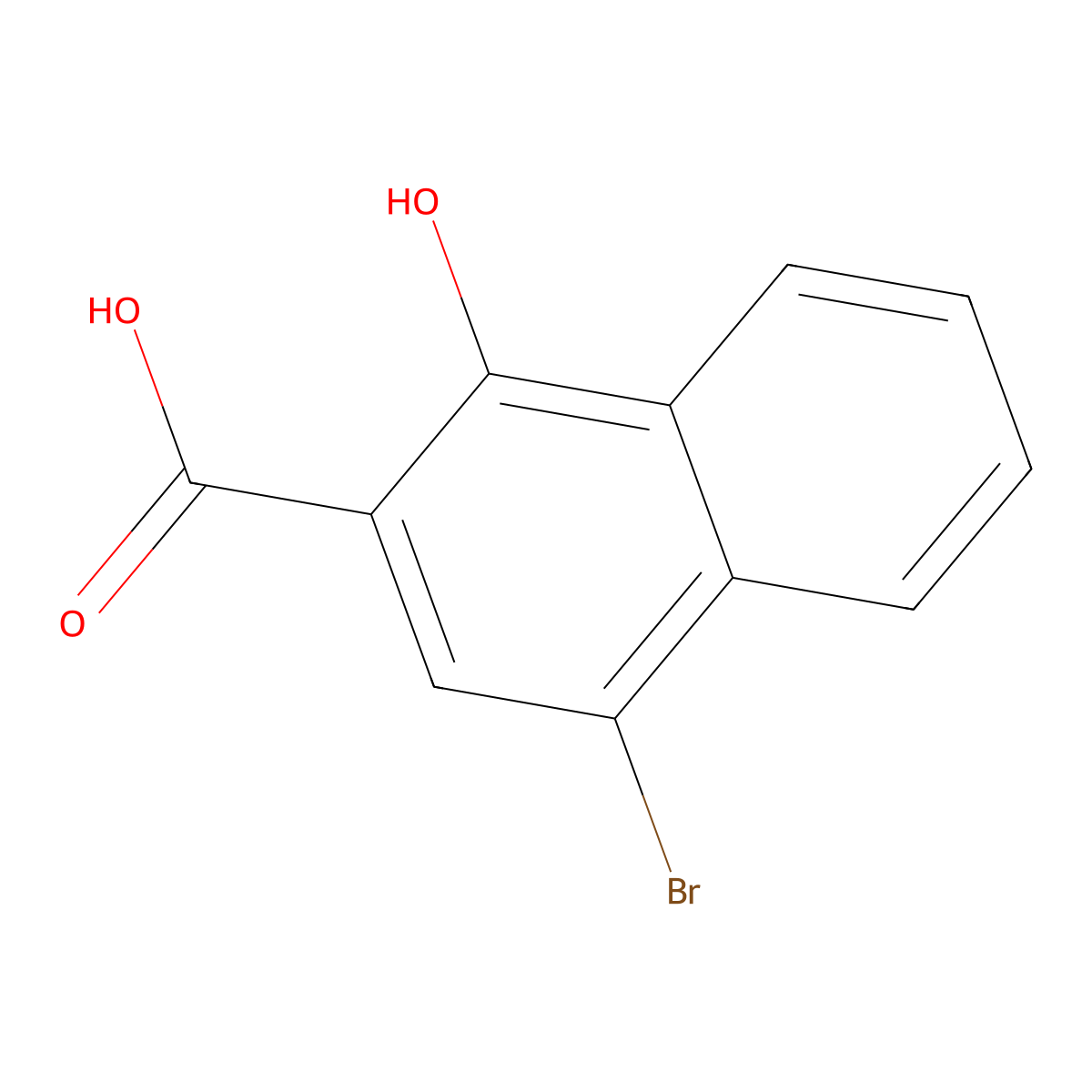 4-Bromo-1-hydroxynaphthalene-2-carboxylic acid molecular structure, CAS 5813-37-6