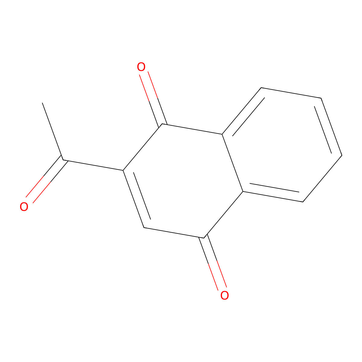 2-Acetyl-1,4-naphthoquinone molecular structure, CAS 5813-57-0