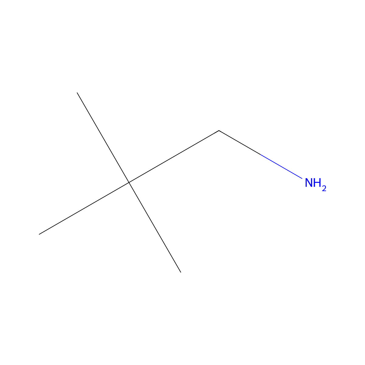 Neopentylamine molecular structure, CAS 5813-64-9