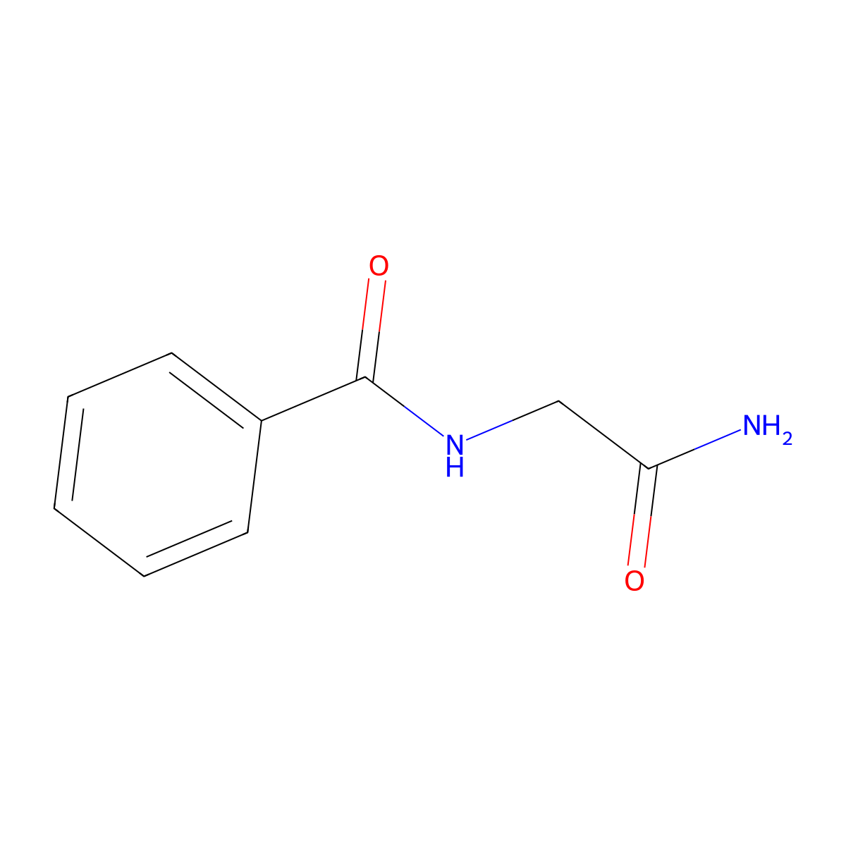 N-(2-amino-2-oxoethyl)benzamide molecular structure, CAS 5813-81-0
