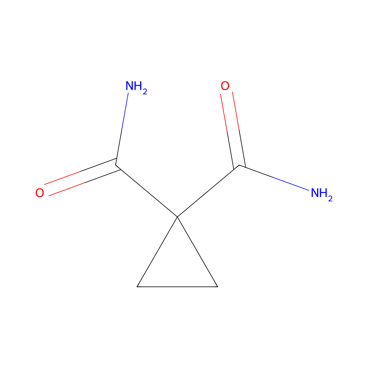 1,1-Cyclopropanedicarboxamide molecular structure, CAS 5813-85-4