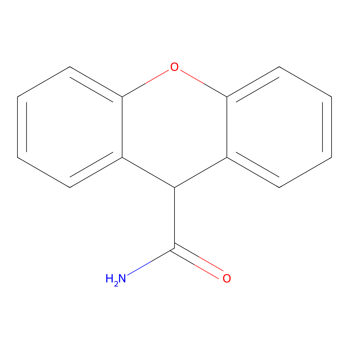 9H-Xanthene-9-carboxamide molecular structure, CAS 5813-90-1