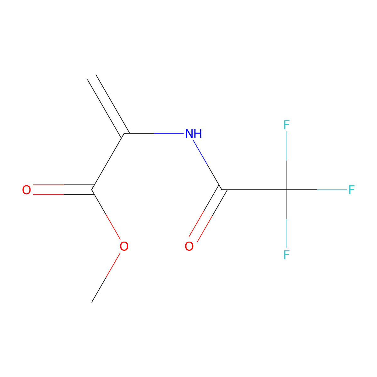 Methyl 2-(trifluoroacetamido)prop-2-enoate molecular structure, CAS 58137-35-2