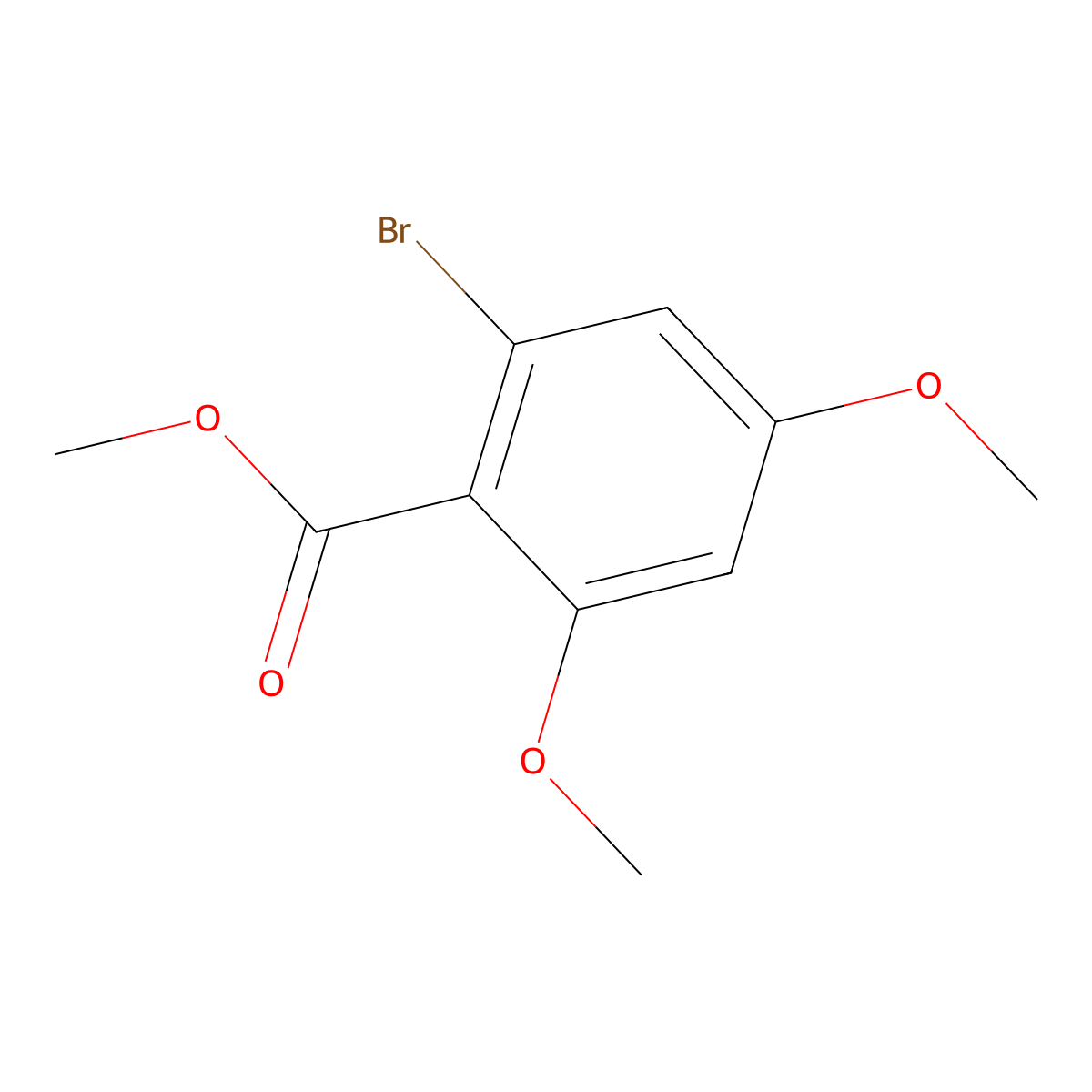 Methyl 2-bromo-4,6-dimethoxybenzoate molecular structure, CAS 58137-79-4