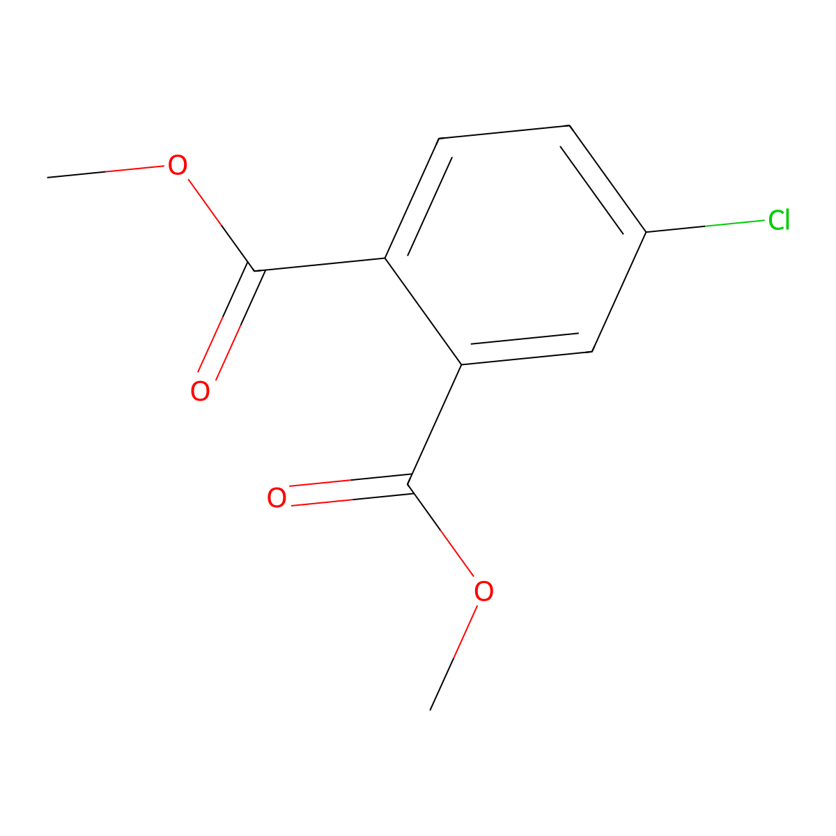 Dimethyl 4-chlorophthalate molecular structure, CAS 58138-38-8