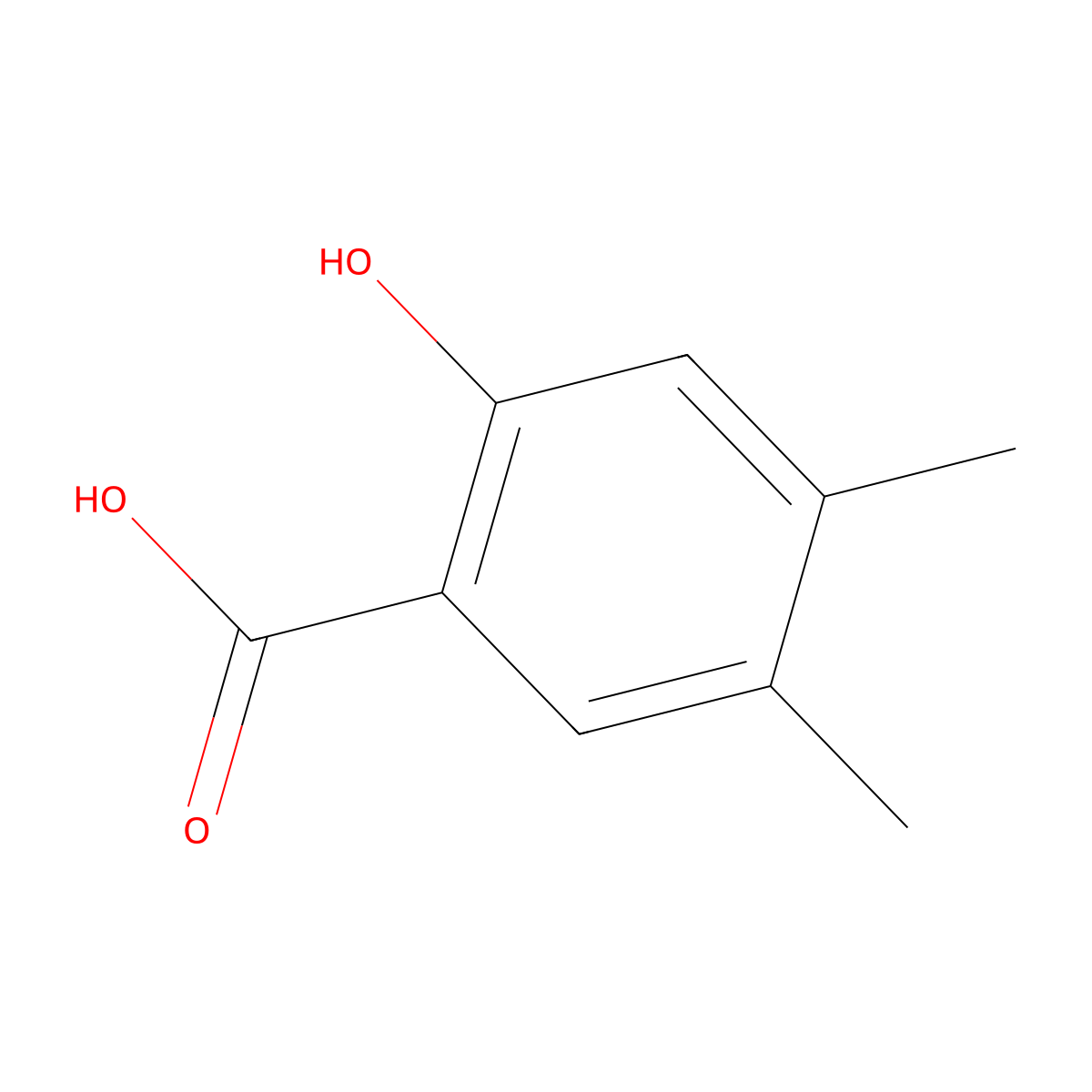 4,5-Dimethylsalicylic acid molecular structure, CAS 58138-52-6
