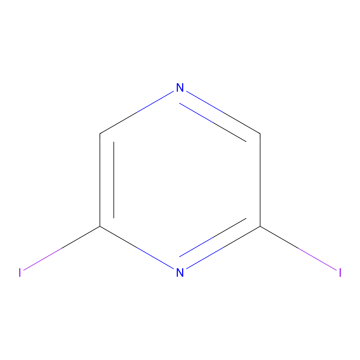 2,6-Diiodopyrazine molecular structure, CAS 58138-79-7
