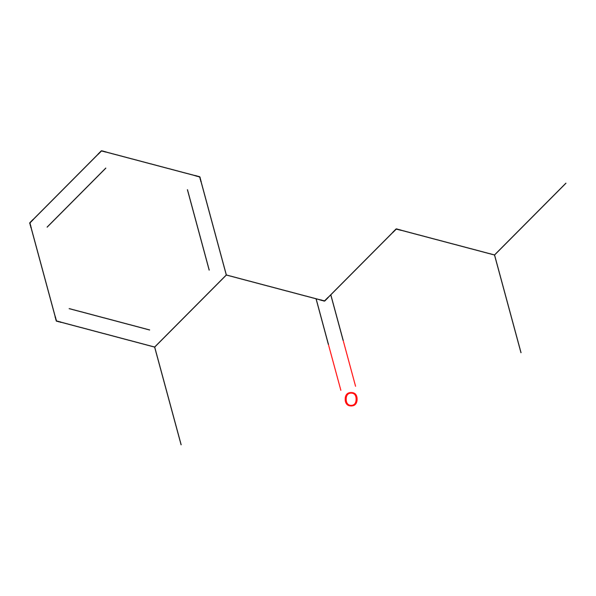 3-Methyl-1-(2-methylphenyl)butan-1-one molecular structure, CAS 58138-81-1