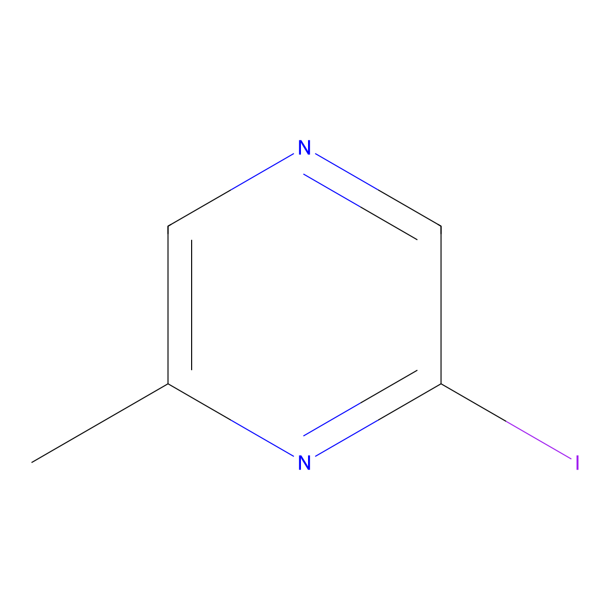 2-Iodo-6-methylpyrazine molecular structure, CAS 58139-06-3