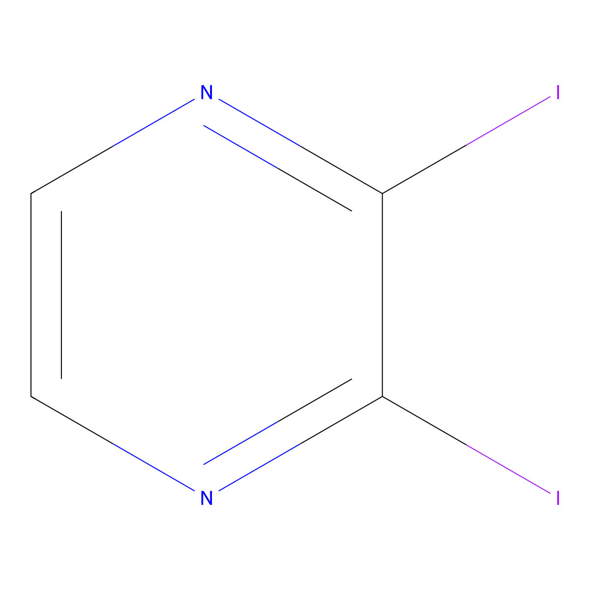 2,3-Diiodopyrazine molecular structure, CAS 58139-07-4