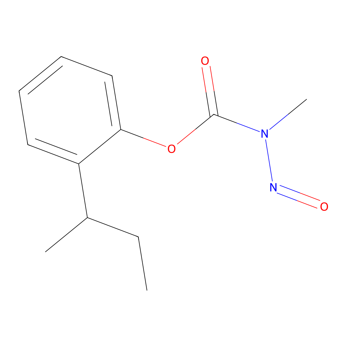 2-(1-Methylpropyl)phenyl methylnitrosocarbamate molecular structure, CAS 58139-31-4