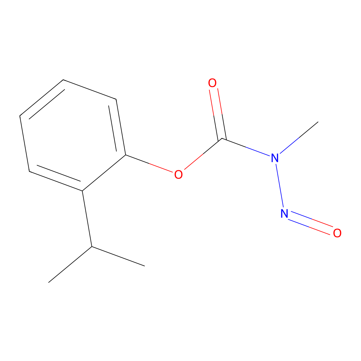 2-Isopropylphenyl methylnitrosocarbamate molecular structure, CAS 58139-32-5