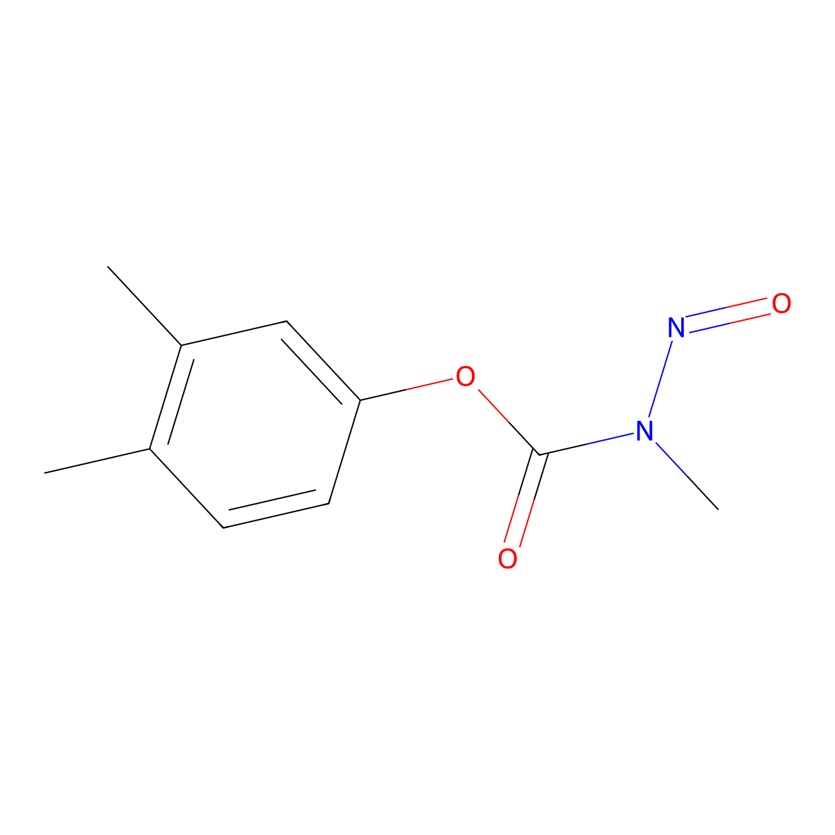 3,4-Dimethylphenyl methylnitrosocarbamate molecular structure, CAS 58139-33-6