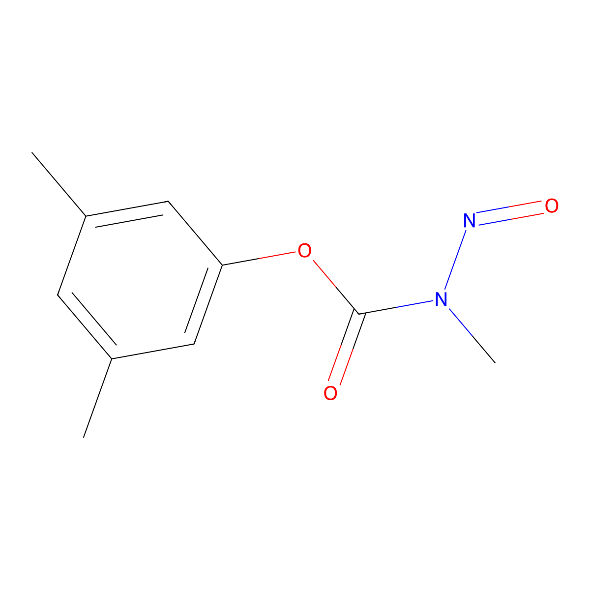 3,5-Dimethylphenyl methylnitrosocarbamate molecular structure, CAS 58139-34-7