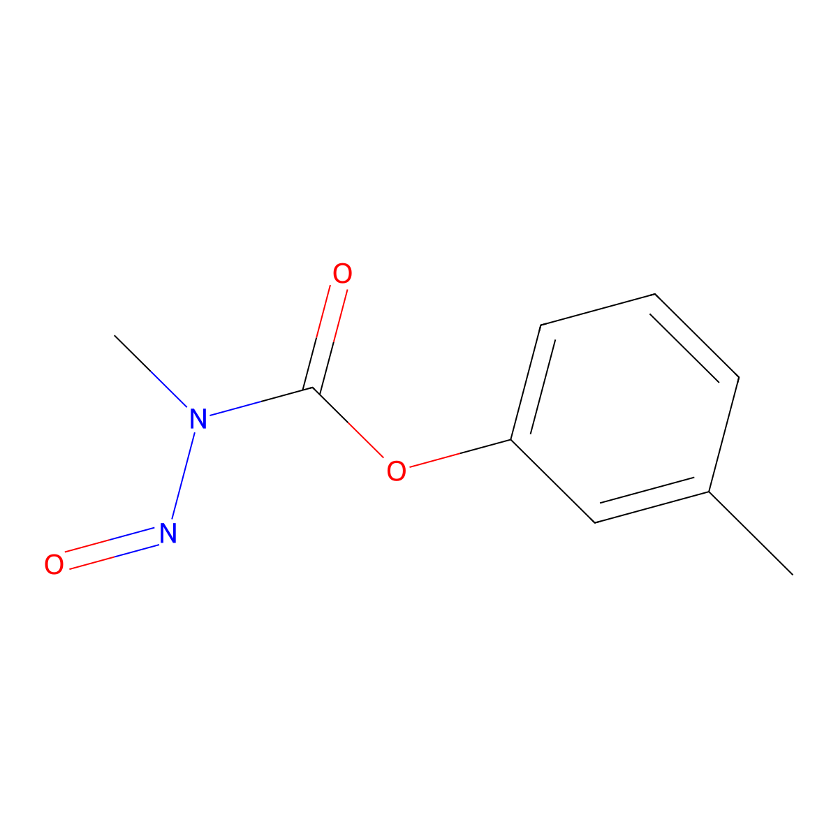3-Methylphenyl methylnitrosocarbamate molecular structure, CAS 58139-35-8