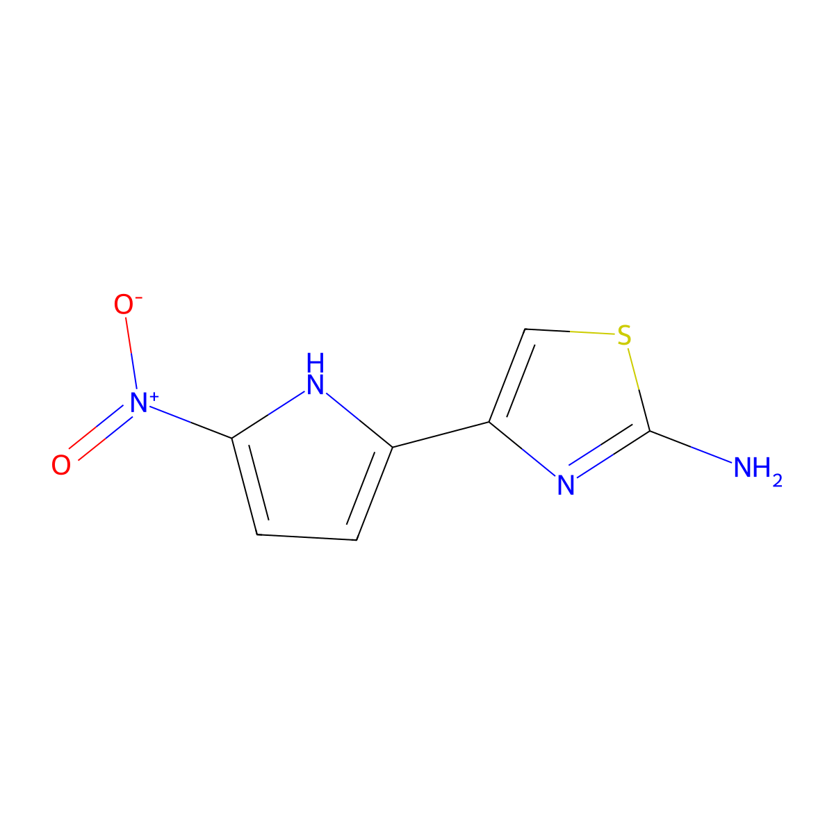4-(5-Nitro-1H-pyrrol-2-yl)-2-thiazolamine molecular structure, CAS 58139-54-1