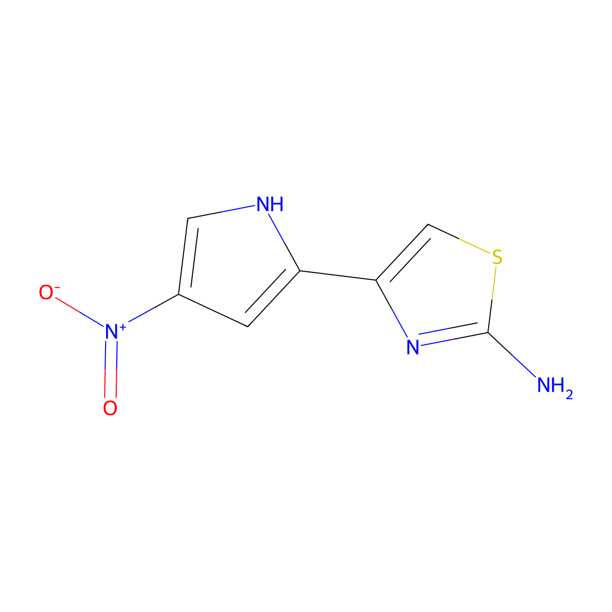 4-(4-Nitro-1H-pyrrol-2-yl)-2-thiazolamine molecular structure, CAS 58139-56-3