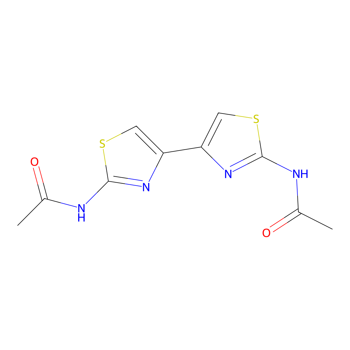 2,2'-Bis(acetylamino)-4,4'-bithiazole molecular structure, CAS 58139-61-0