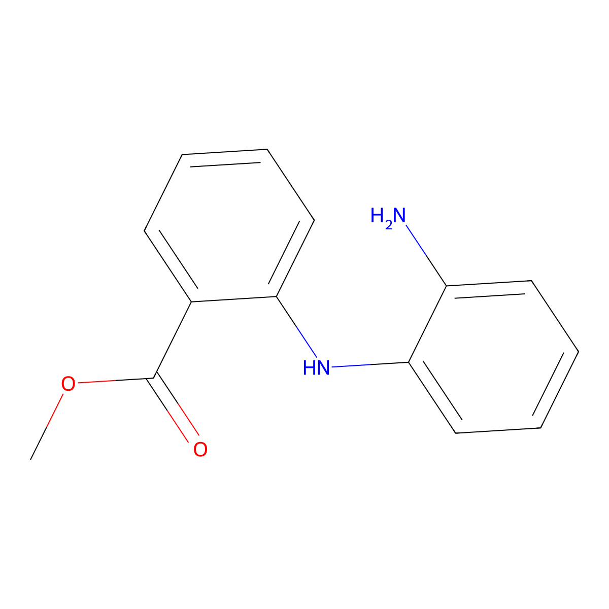Methyl 2-(2-aminoanilino)benzoate molecular structure, CAS 5814-40-4
