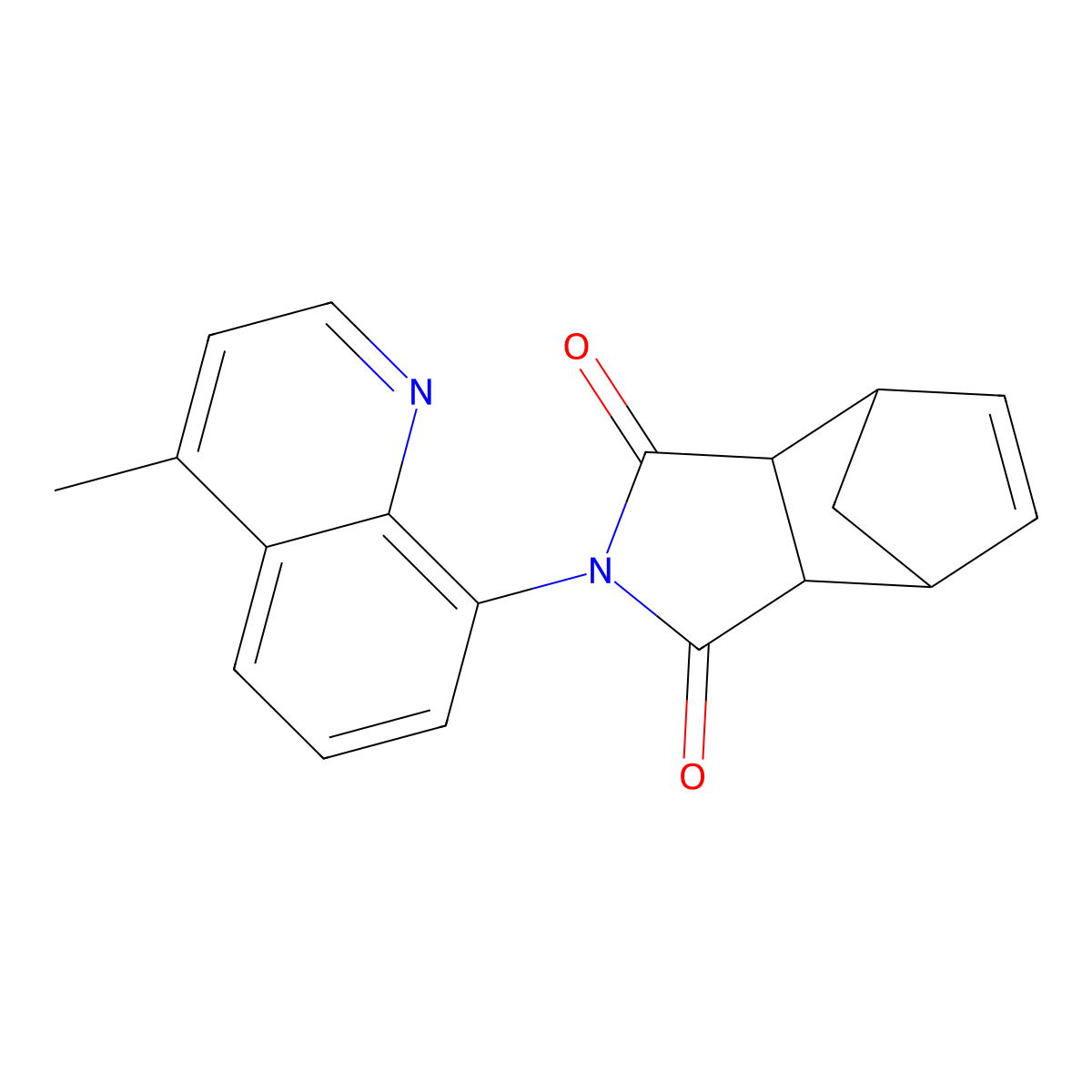 2-(4-methylquinolin-8-yl)-3a,4,7,7a-tetrahydro-1H-4,7-methanoisoindole-1,3(2H)-dione molecular structure, CAS 5814-58-4