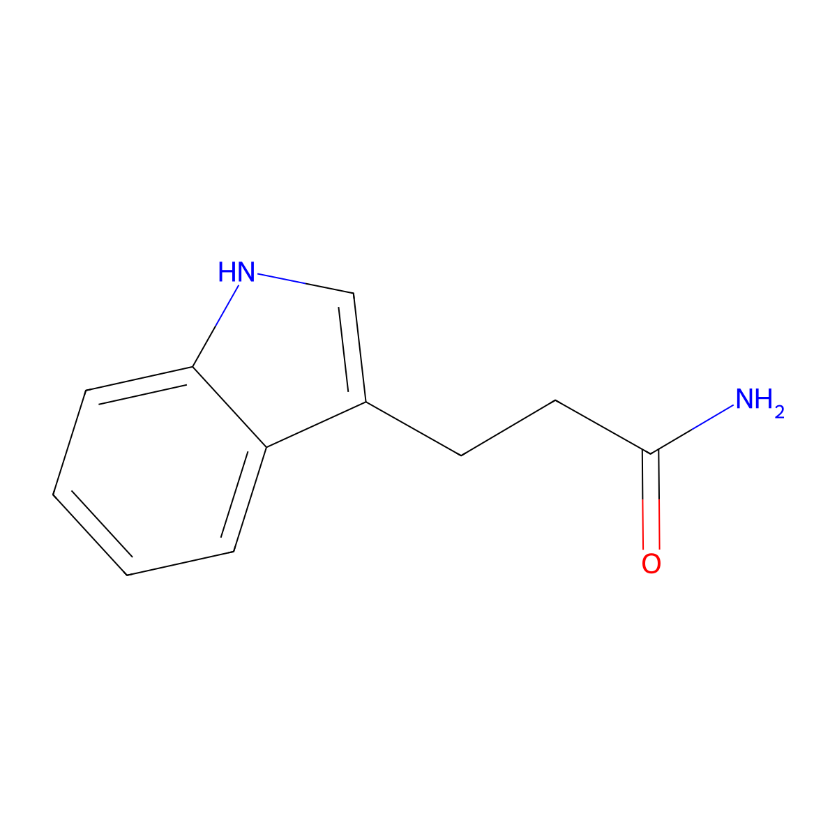3-(1H-indol-3-yl)propanamide molecular structure, CAS 5814-93-7