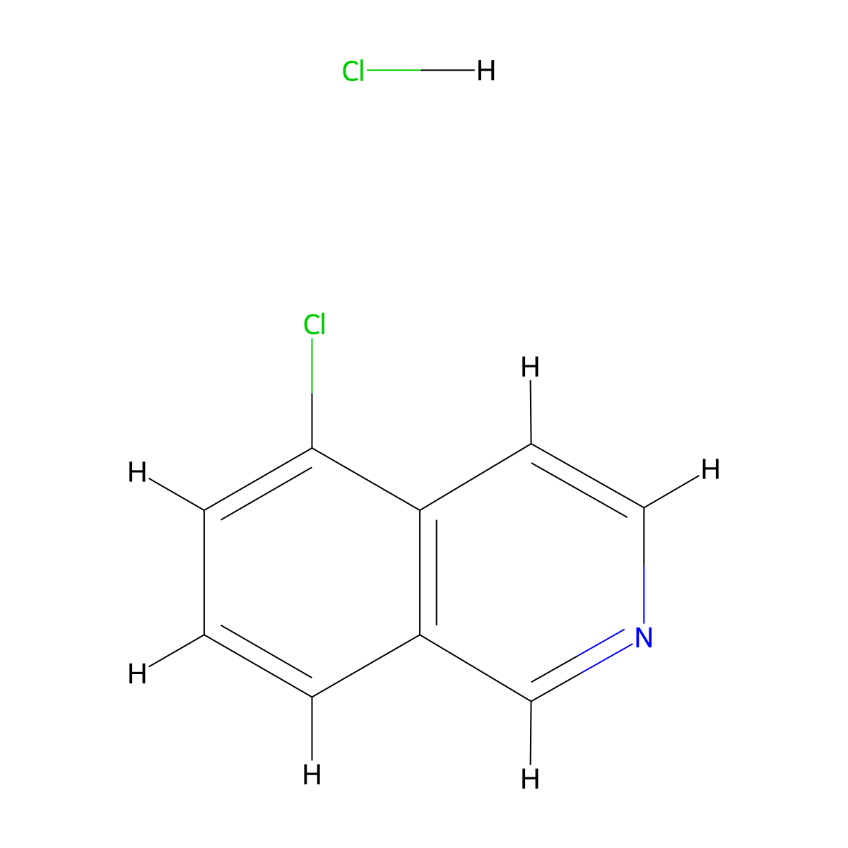 5-Chloroisoquinoline hydrochloride molecular structure, CAS 58142-61-3