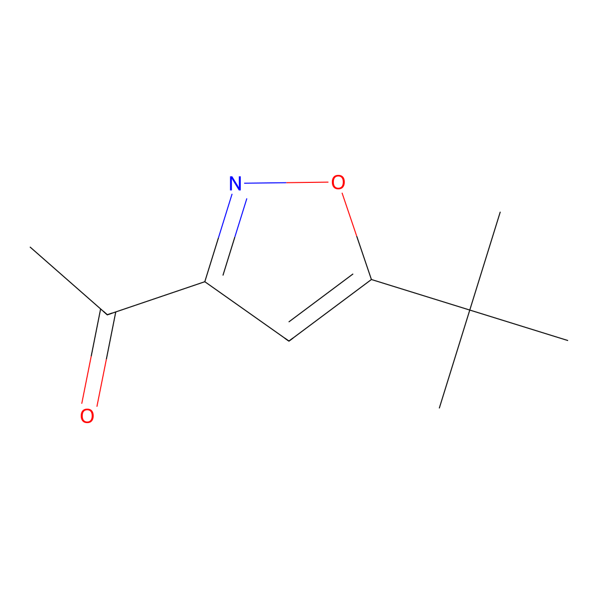 1-(5-(tert-Butyl)isoxazol-3-yl)ethanone molecular structure, CAS 58144-63-1
