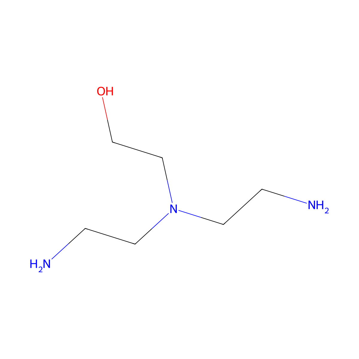 N,N-Bis(2-aminoethyl)ethanolamine molecular structure, CAS 58145-14-5