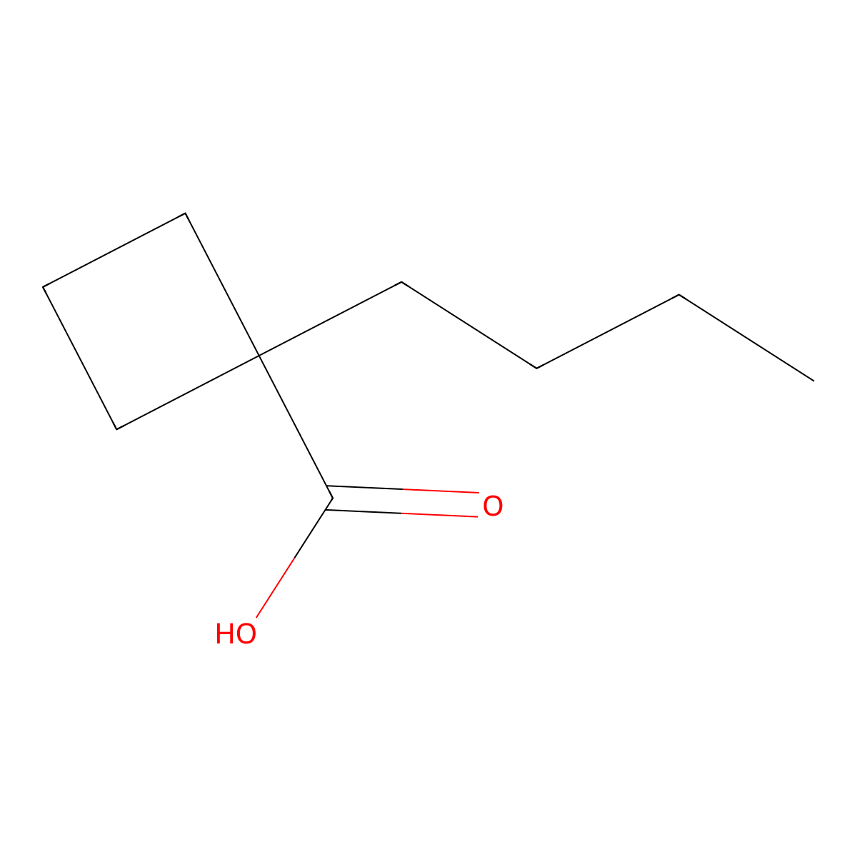 1-Butylcyclobutanecarboxylic Acid molecular structure, CAS 58148-13-3