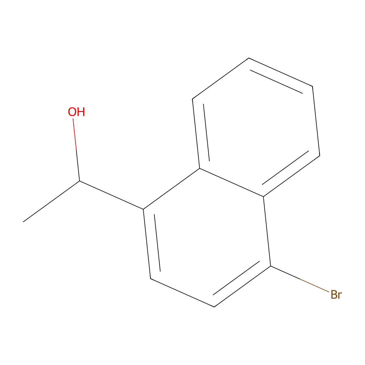 1-(4-Bromonaphthalen-1-yl)ethanol molecular structure, CAS 58149-70-5