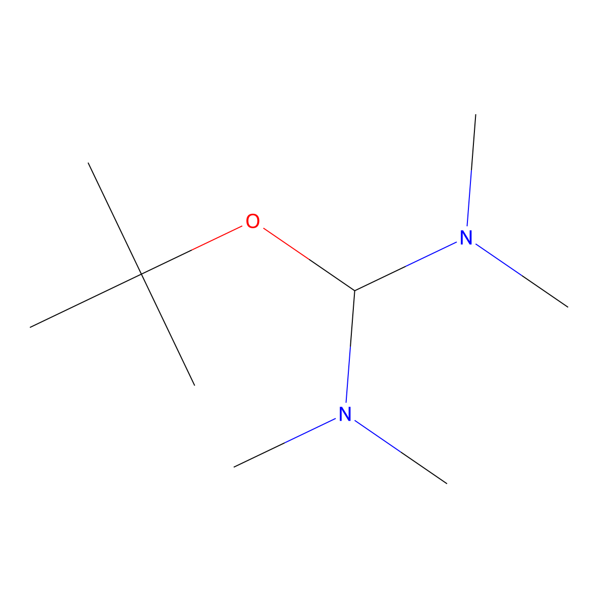 tert-Butoxy bis(dimethylamino)methane molecular structure, CAS 5815-08-7