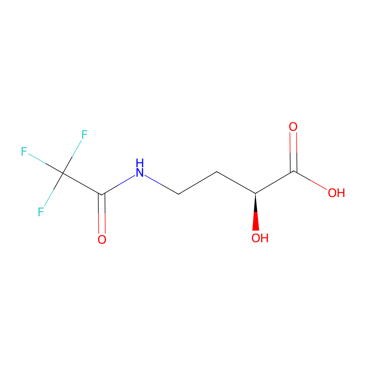 (2S)-2-hydroxy-4-(trifluoroacetamido)butanoic acid molecular structure, CAS 58151-98-7