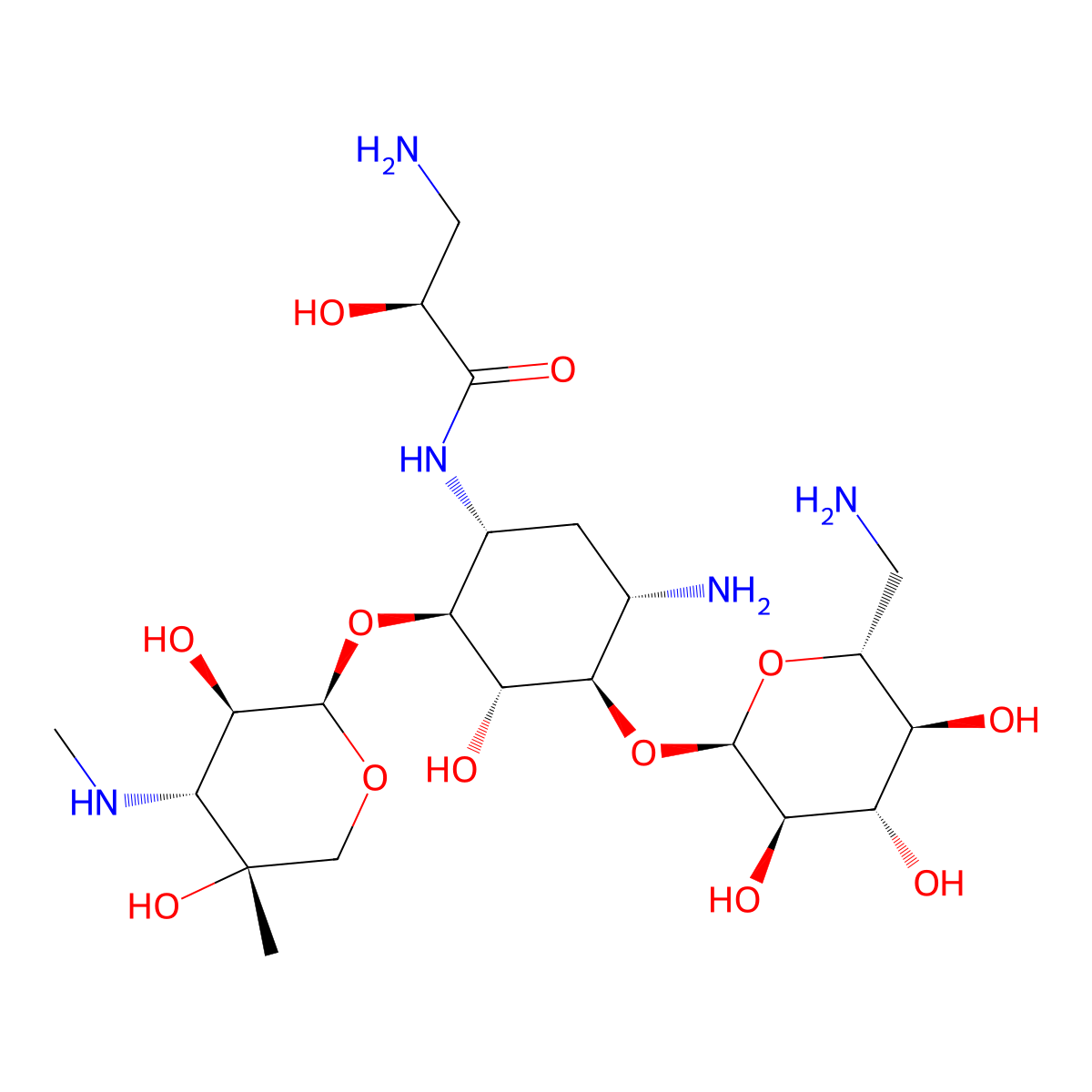 Isepamicin molecular structure, CAS 58152-03-7