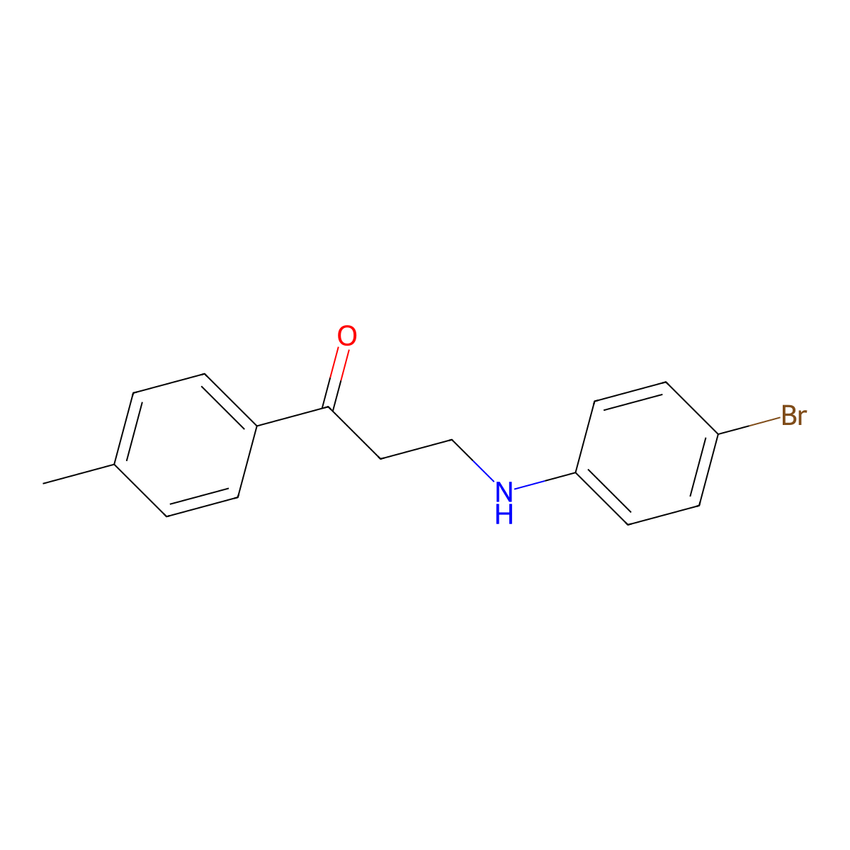 3-(4-Bromoanilino)-1-(4-methylphenyl)-1-propanone molecular structure, CAS 58154-00-0