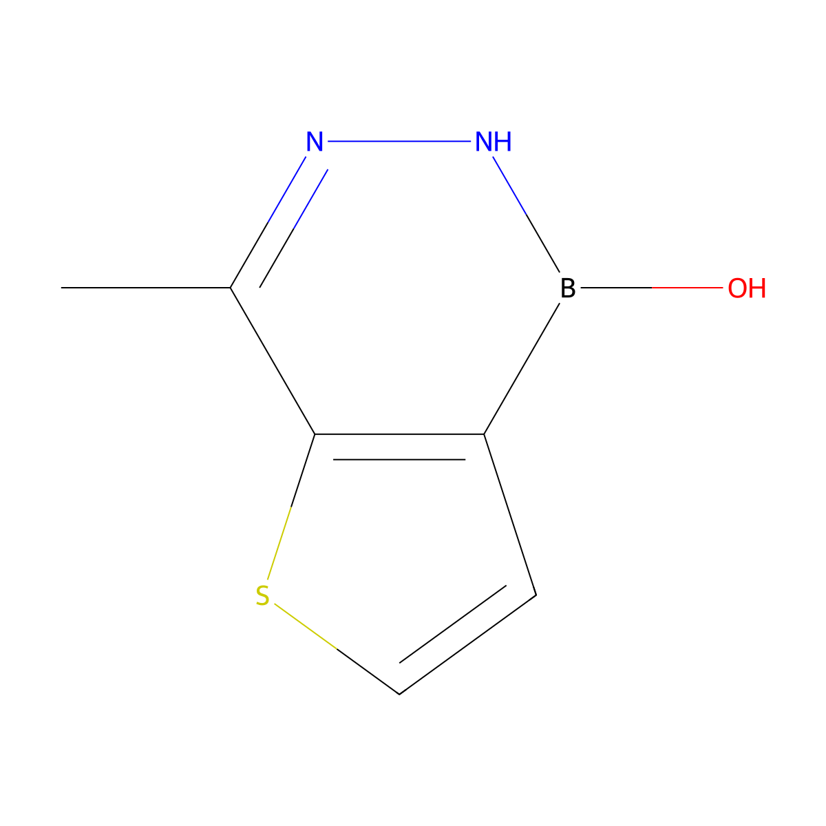 4-methylthieno[3,2-d][1,2,3]diazaborinin-1(2H)-ol molecular structure, CAS 58157-75-8