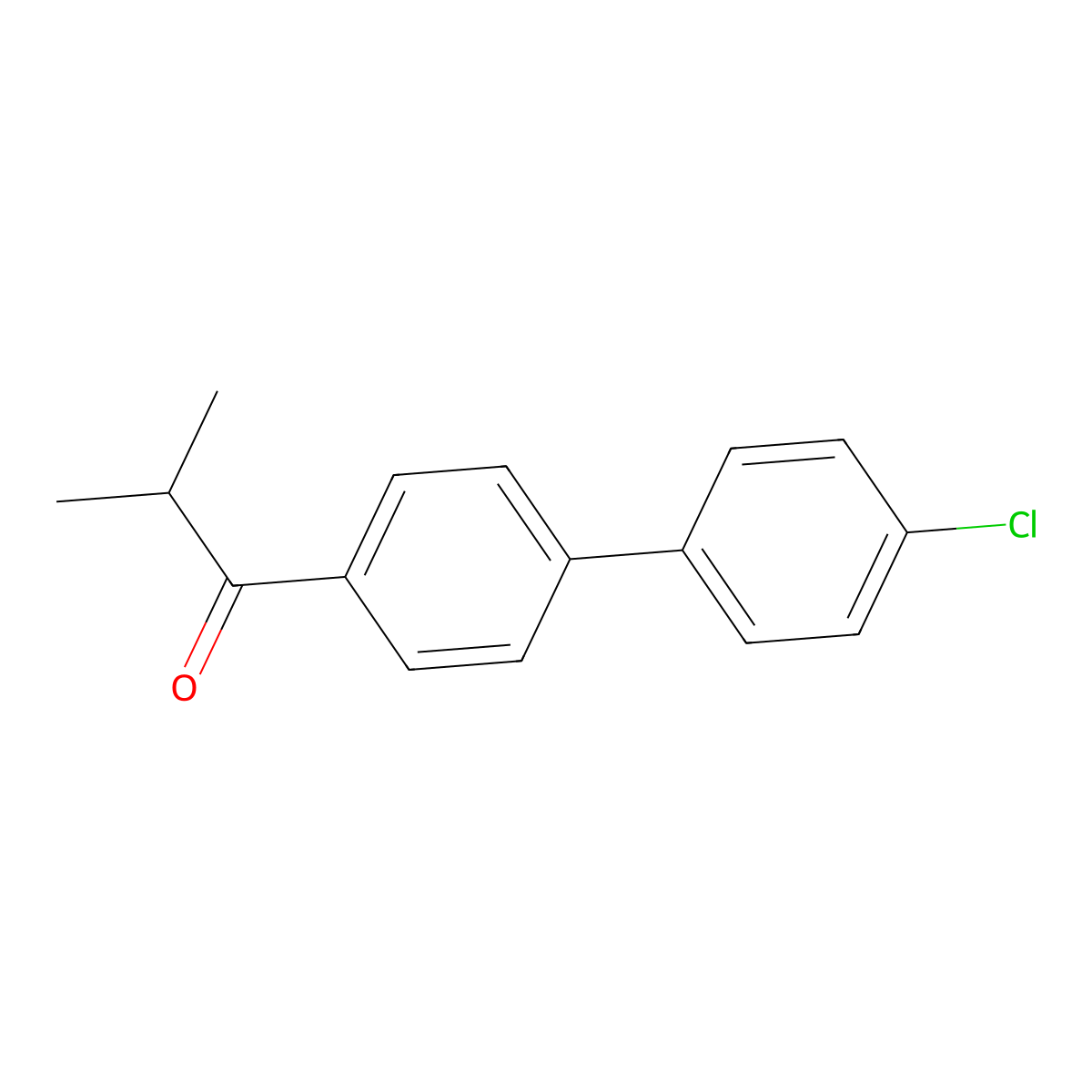 1-(4'-Chloro[1,1'-biphenyl]-4-yl)-2-methyl-1-propanone molecular structure, CAS 58158-34-2