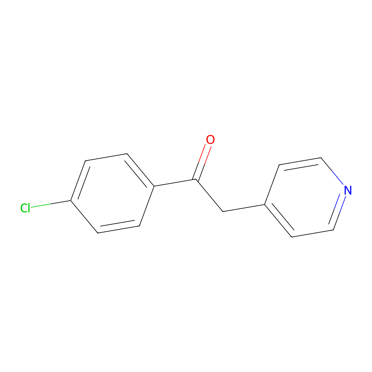 1-(4-Chloro-phenyl)-2-pyridin-4-YL-ethanone molecular structure, CAS 58158-45-5